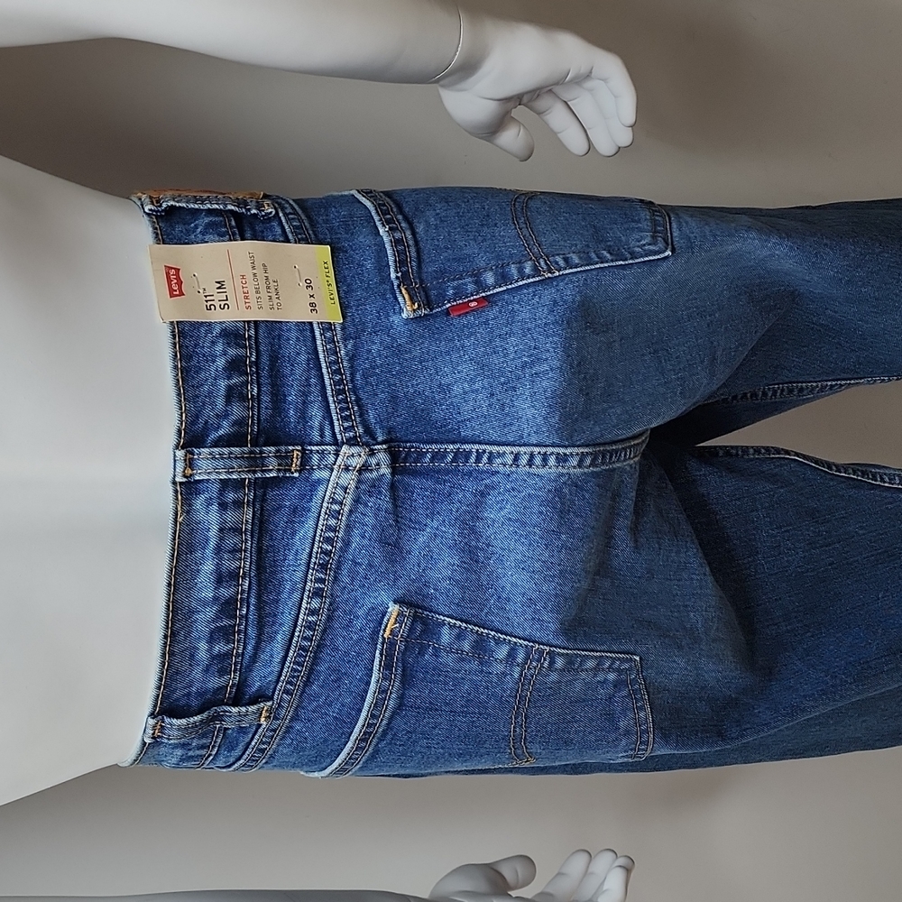 LEVI'S 511 / 505 BLUE JEANS 38X30, SLIM FIT LEVI’S FLEX - Picture 5 of 16